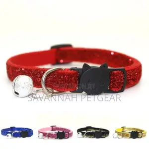 Romeow Glitter Breakaway Cat Collar With Bell, Adjustable