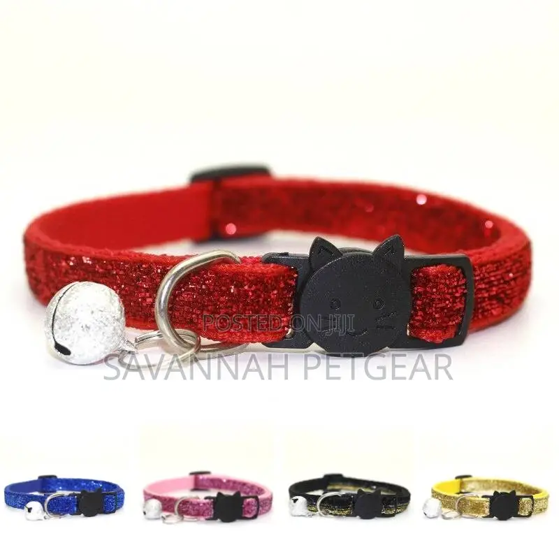 Romeow Glitter Breakaway Cat Collar With Bell, Adjustable