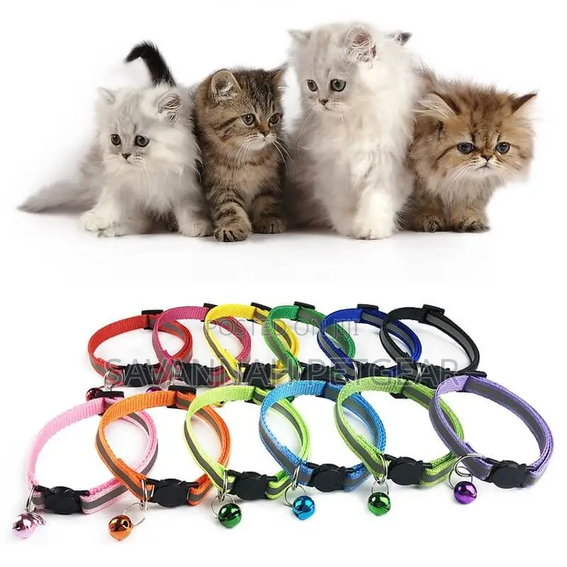 Reflective Breakaway Cat Collar With Bell Charm
