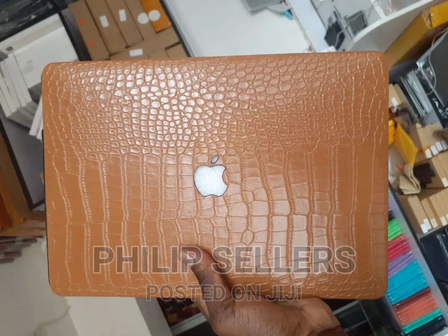 Macbook Case Cover Package Black Crocodile and Brown