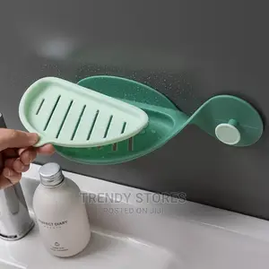 Fish Design Soap Holder With an Adhesive Tape
