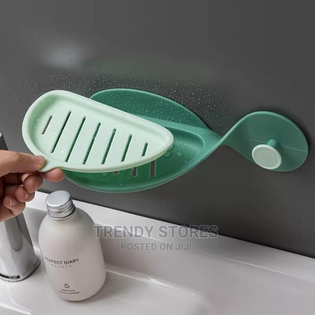 Fish Design Soap Holder With an Adhesive Tape