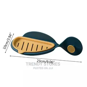 Fish Design Soap Holder With an Adhesive Tape