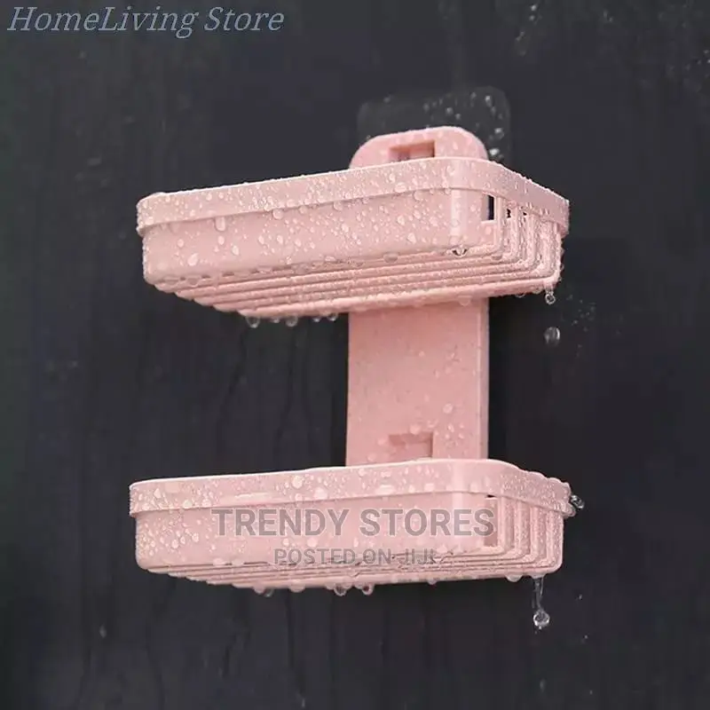 Double Layer Soap Holder With Self Adhesive Tape