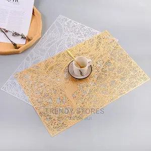 6pcs Pvc Non-Woven Table Mats