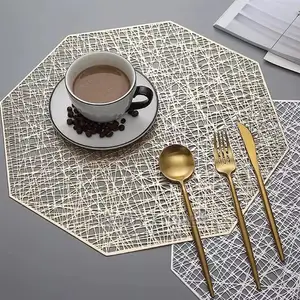 6pcs Pvc Non-Woven Table Mats