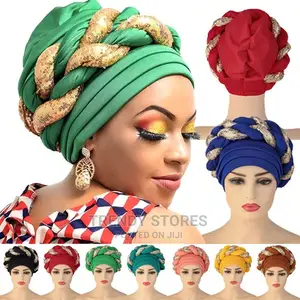 Headtie Sequin Braid Hat for Women
