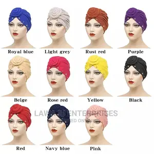 Spiral Beaded Headwrap Turban for Ladies