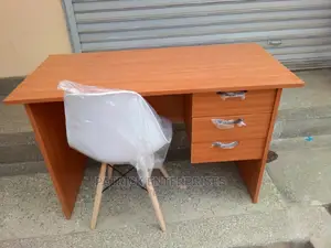 1.2 Mtrs Office Desk Cherry Plus Imported White Eames Chair