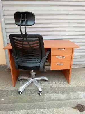 1.2 Mtrs Office Desk Plus High Back Recliner Headrest Chair