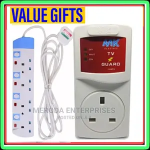 MK Voltage Protection TV Guard 4 Way Extension