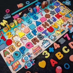 Kids Montessori Educational Toy Wooden Board Jigsaw Puzzle