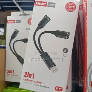 3.5mm Audio Splitter Cable Adapter for iPhone 8/8plus/X/7 Bl