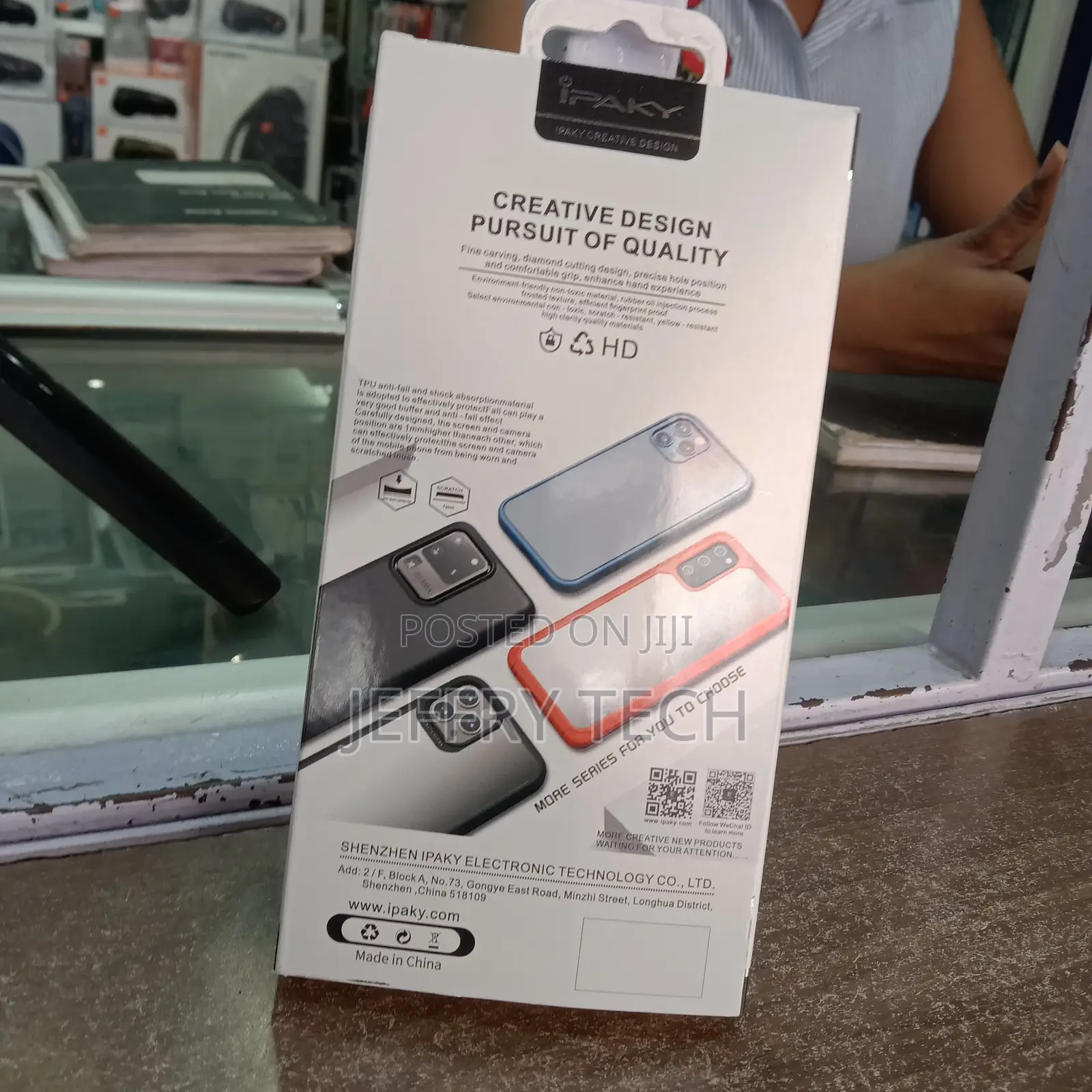iPhone Case IPAKY 13 Pro Max TPU Frame Transparent PC Back