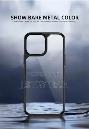 iPhone Case IPAKY 13 Pro Max TPU Frame Transparent PC Back