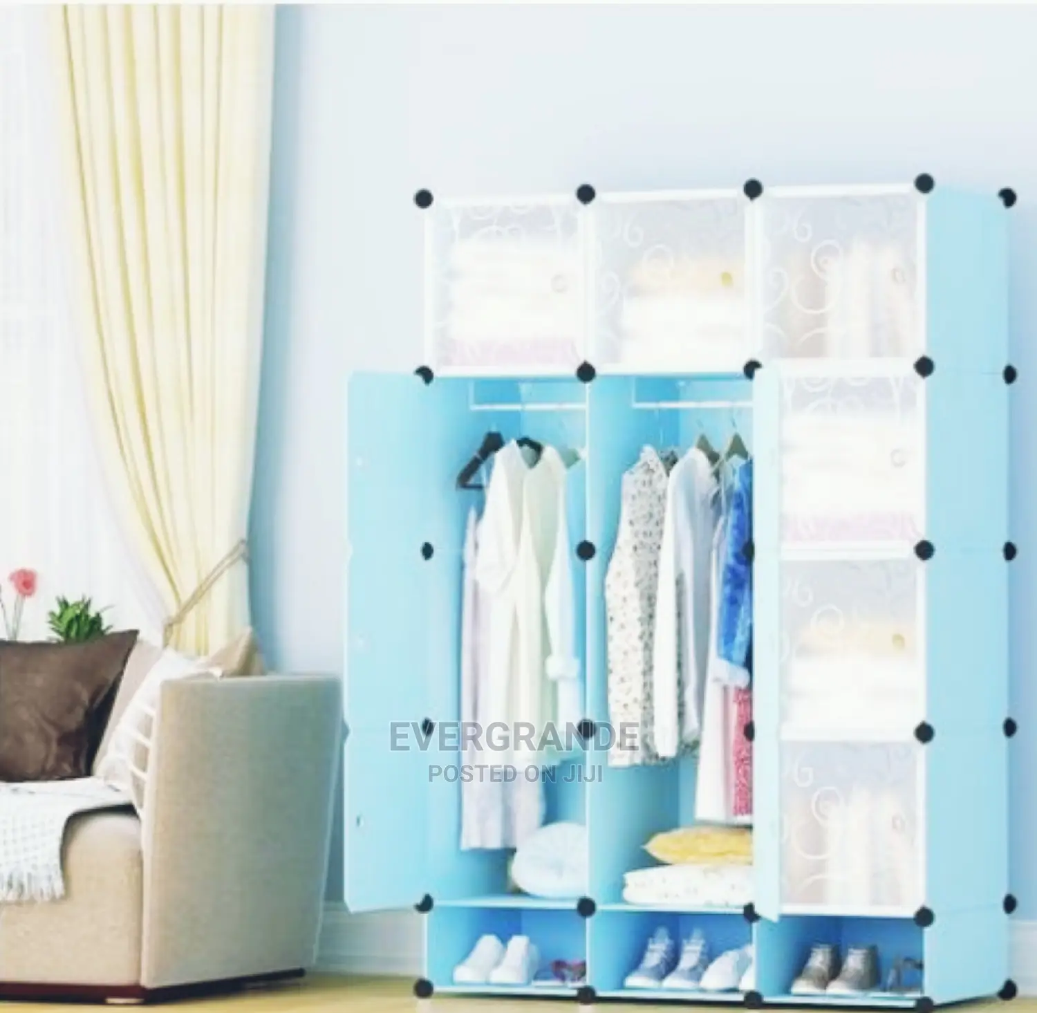 3 Column Plastic Wardrobe.