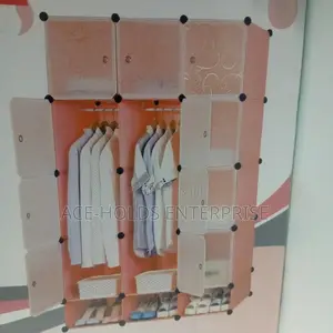 Plastic Wardrobe 3 Column, Green, Black, Pink Available