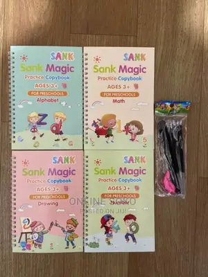 Kids Reusable Sank Magic Book Pen Control Practice Copybook