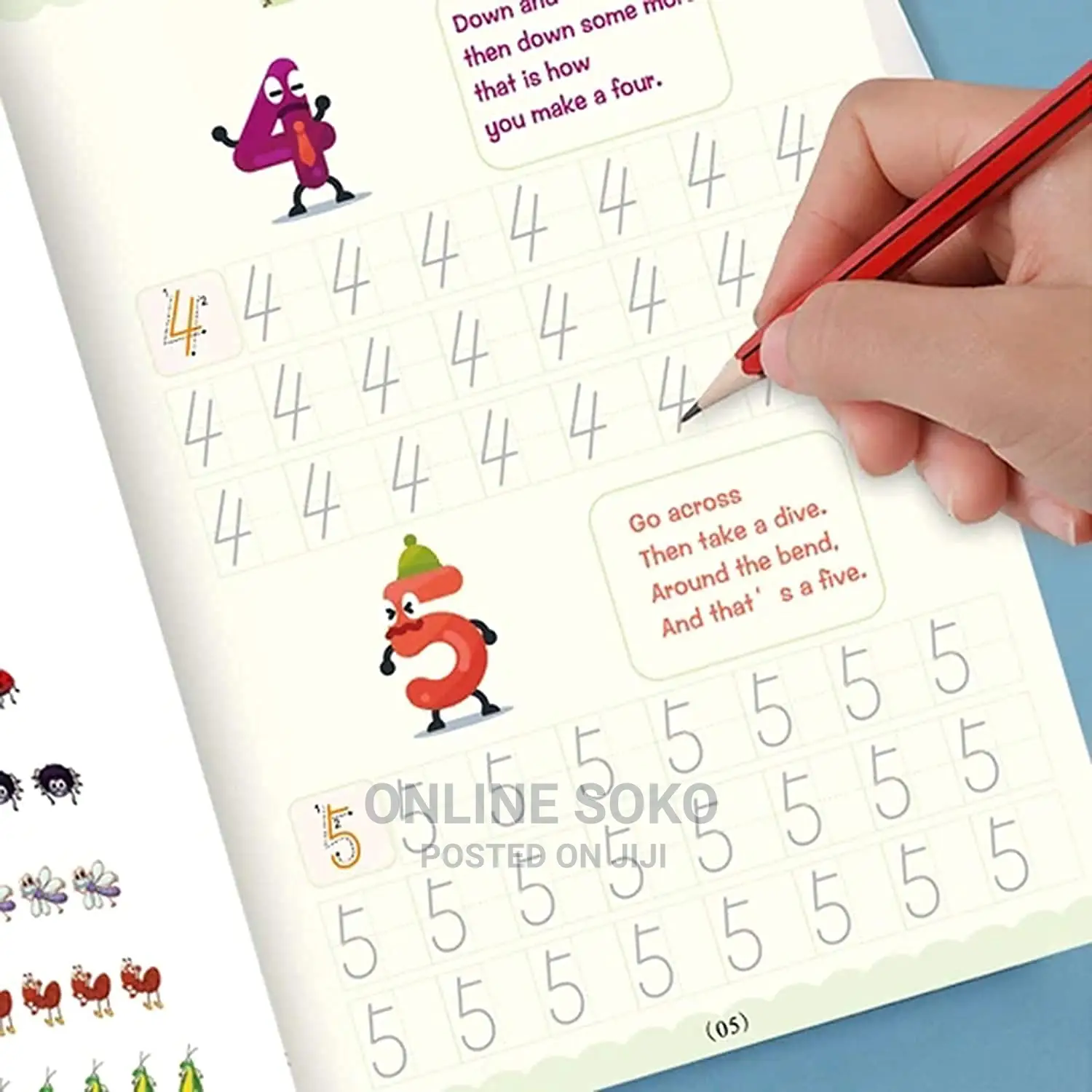 Kids Reusable Sank Magic Book Pen Control Practice Copybook