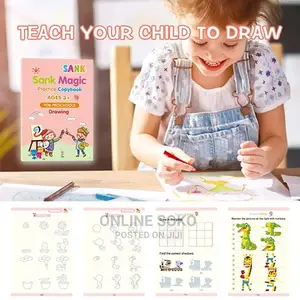 Kids Reusable Sank Magic Book Pen Control Practice Copybook