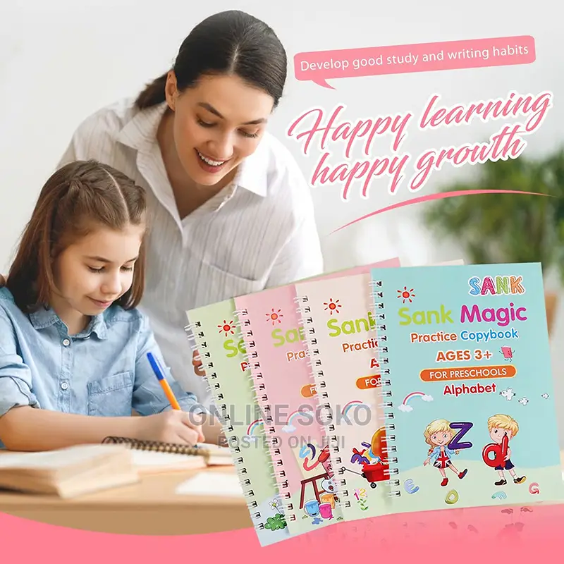 Kids Reusable Sank Magic Book Pen Control Practice Copybook