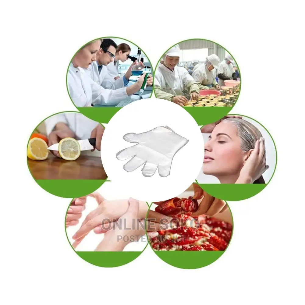 Multipurpose Disposable Polyethylene Gloves – 100 Pcs