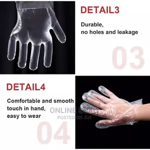 Multipurpose Disposable Polyethylene Gloves – 100 Pcs