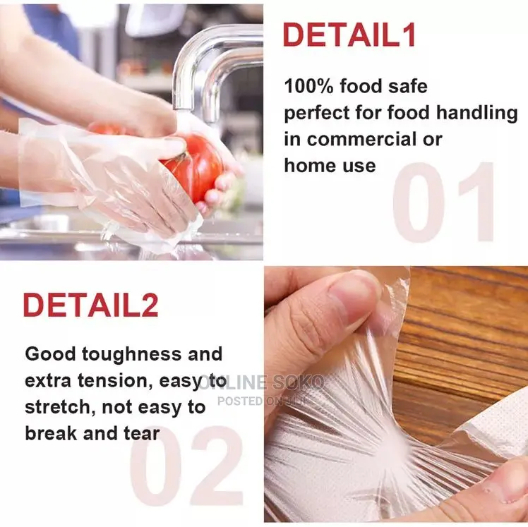 Multipurpose Disposable Polyethylene Gloves – 100 Pcs