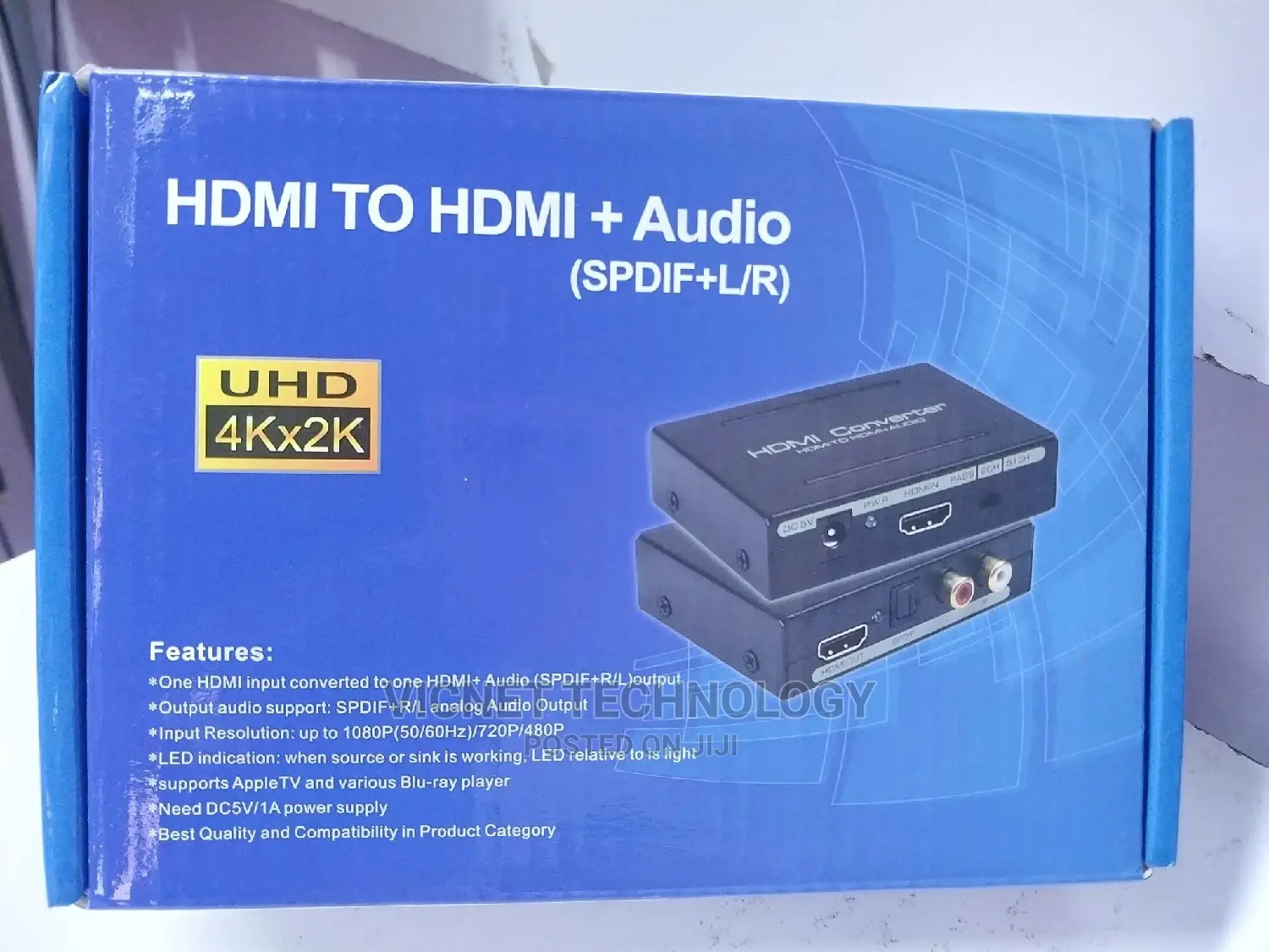  HDMI to HDMI + Audio (Spdif L/R) Converter