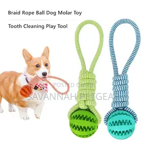 Braid Rope Dog Toy With Treat Ball