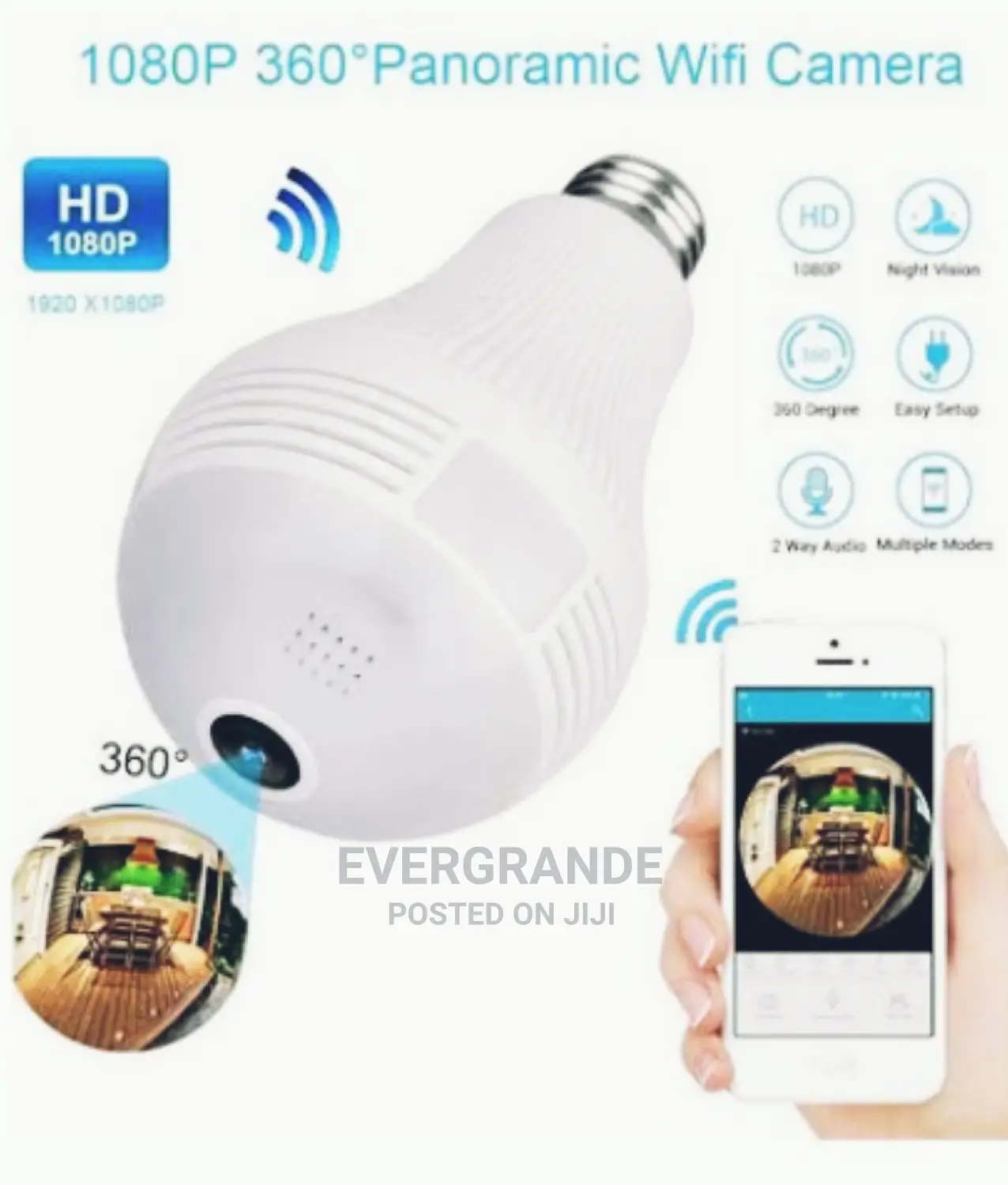 Home Security Wifi Bulb Camera.