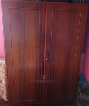 Wooden Dresser With Mirror and a Shoe Rack