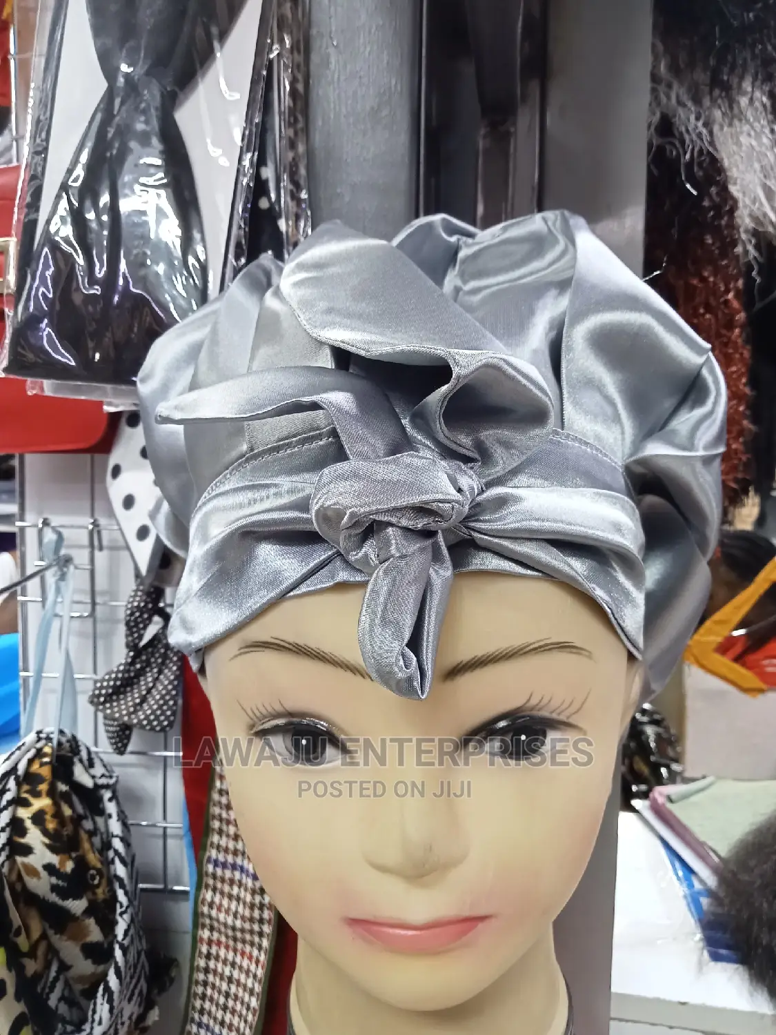 Grey Satin Bonnet