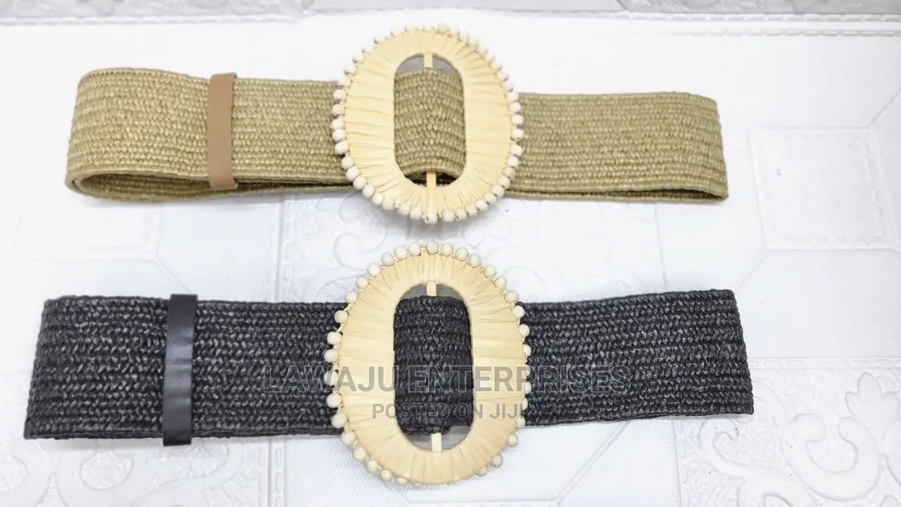 Ladies Woven Buckle Belt