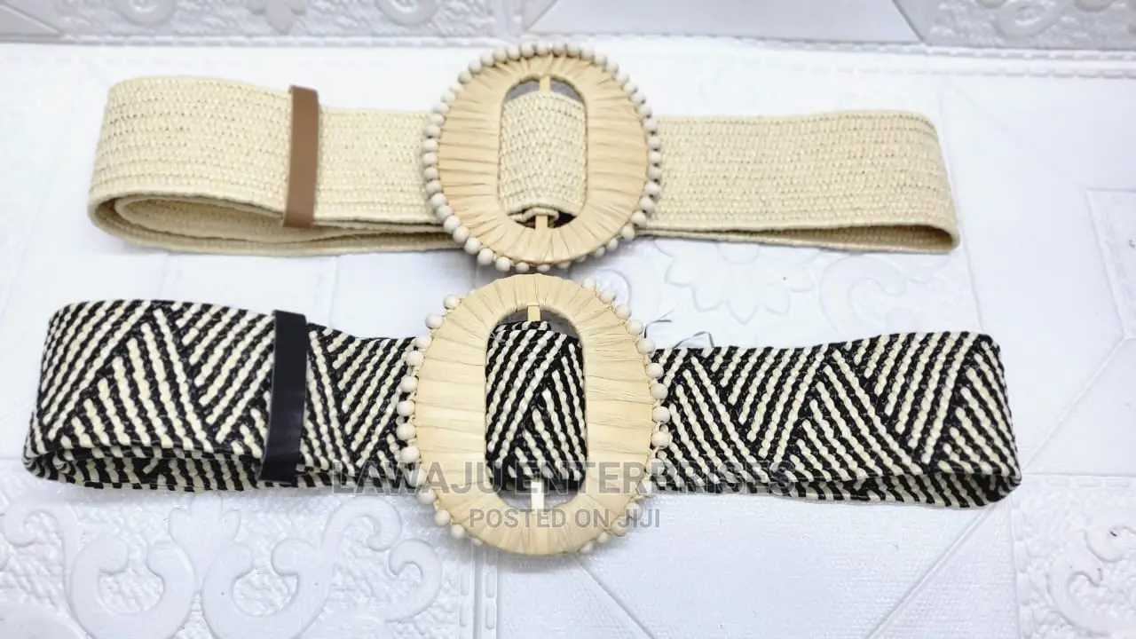 Ladies Woven Buckle Belt