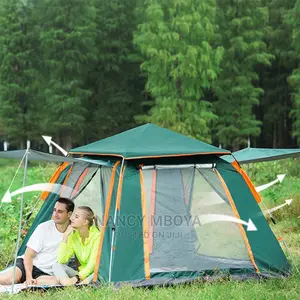 6-8 Person Family Automatic Pop Up Camping Tent,