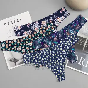 Flower Print Low Waist Thong (Pack of 3)
