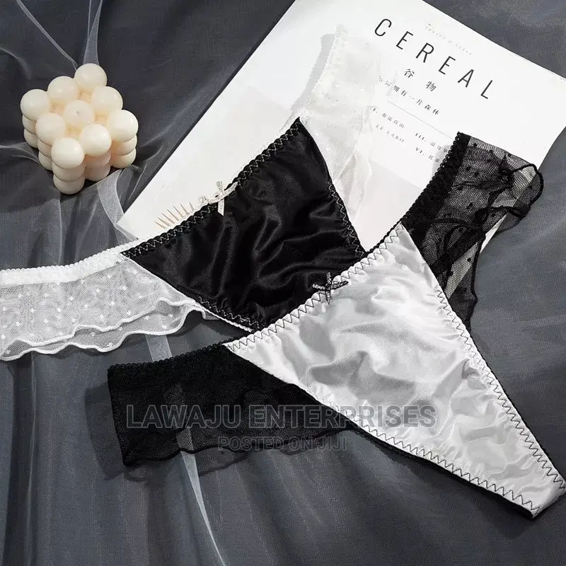 3pcs Romantic Dot Mesh Ladies Thong