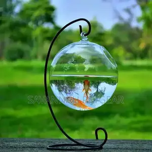 Hanging Glass Fish Bowl Aquarium Plant Vase