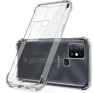 Back Cover Case for Infinix Hot 10 (Transparent) With Bumper