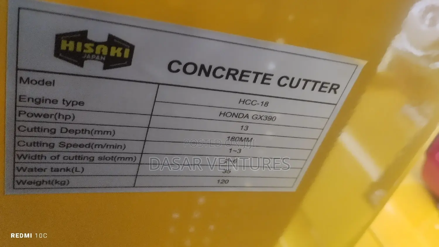 Honda Concrete Cutter 18"