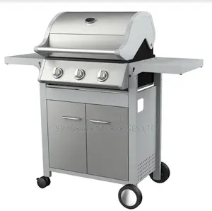 BBQ Grill 3 Stainless Steel Burners