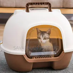 Igloo Enclosed Cat Litter Box With Air Vent and Swing Door