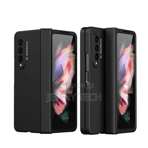 Galaxy Z Fold3 5G Case, Soft Slim Hard PC With Tempered Glas