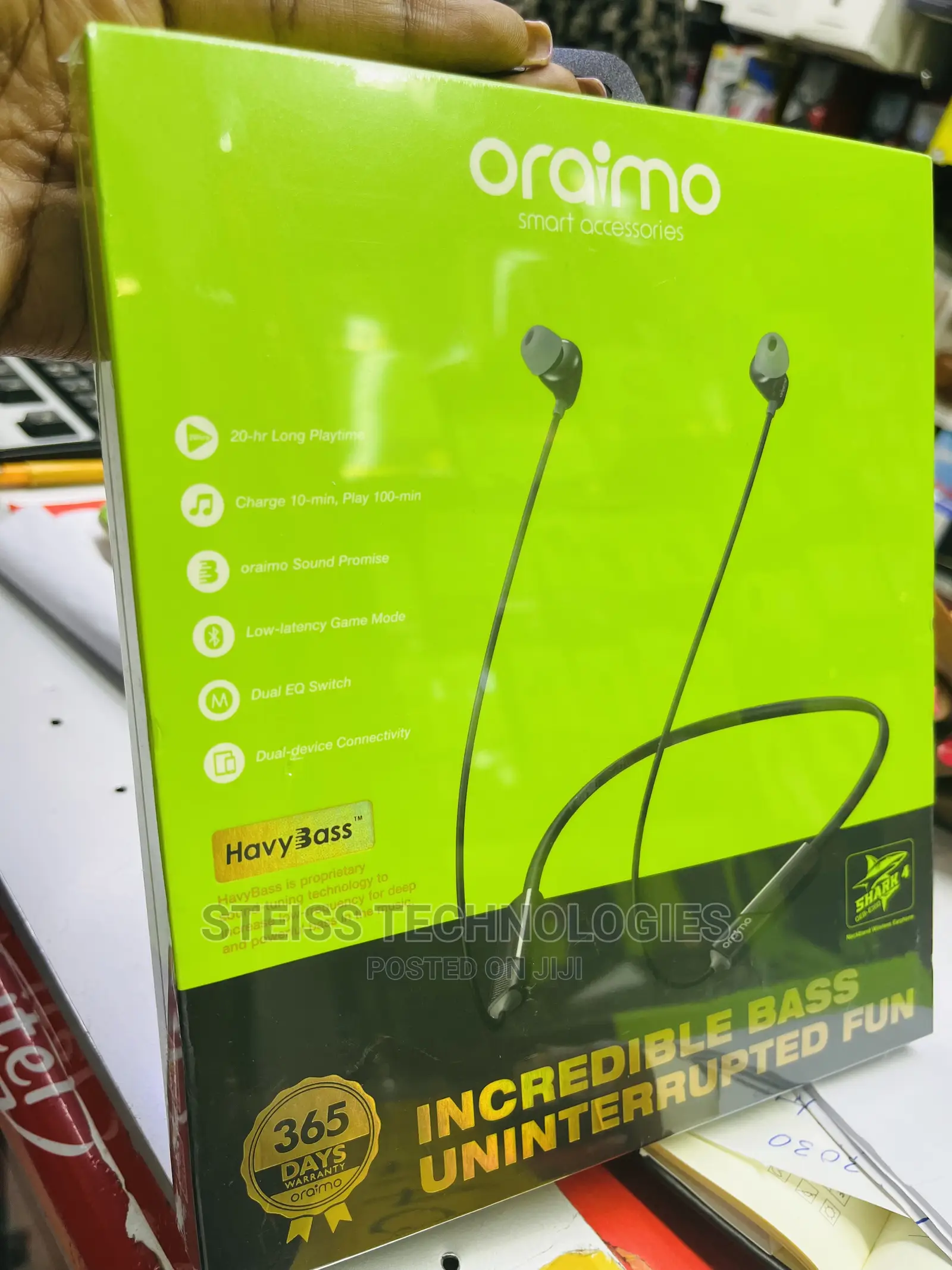 Oraimo Wireless Shark Neckband.