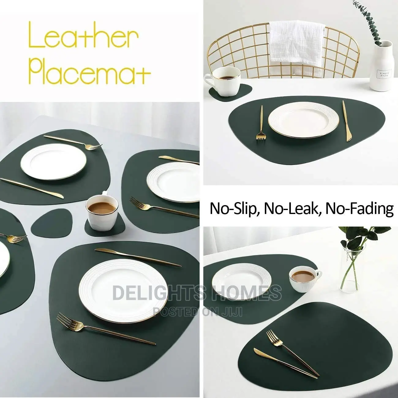 12pcs Leather Table Mats