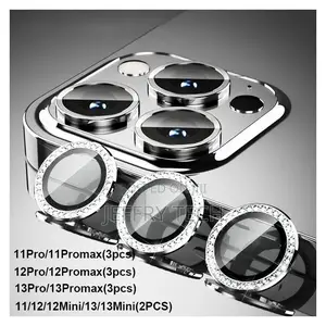 Diamond Glitter Camera Lens Protector on for iPhone 13 12 11