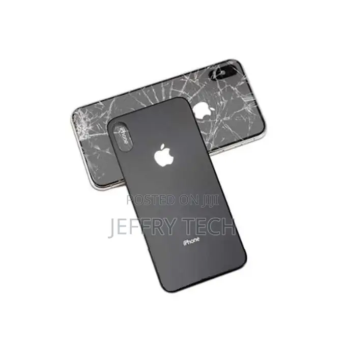 iPhone X - Back Screen Protective Tempered Glass - Black