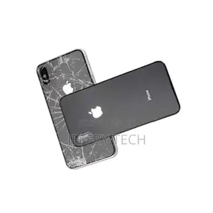 iPhone X - Back Screen Protective Tempered Glass - Black