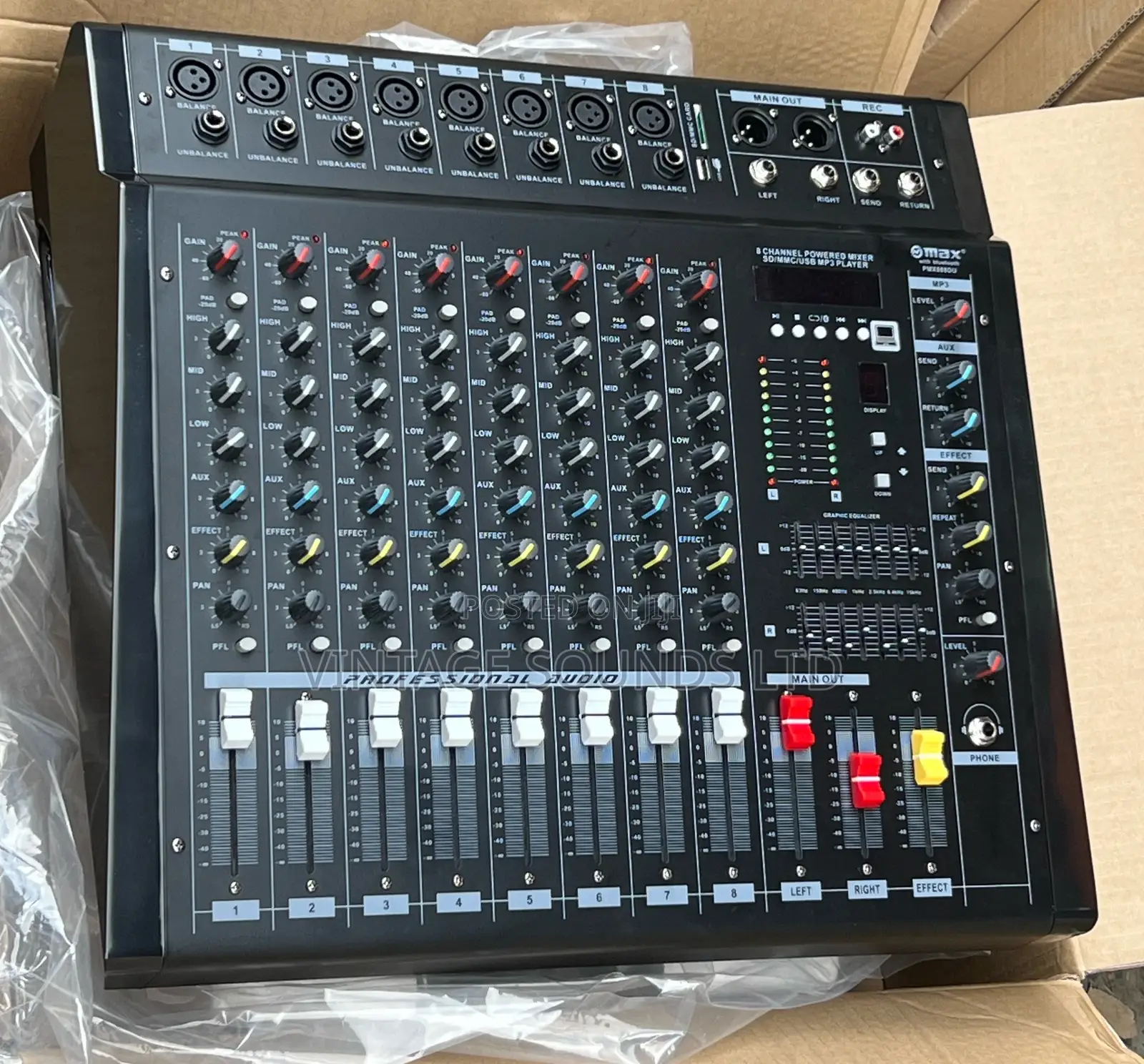 Professional Max 8 Channel Powered Mixer